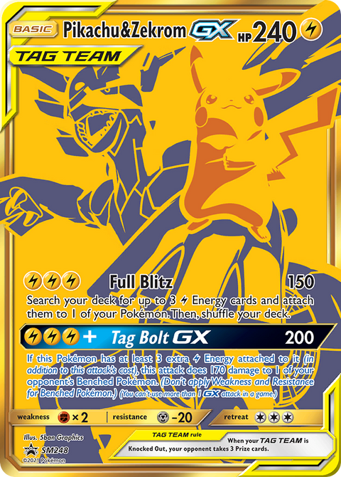 Pikachu & Zekrom-GX SM248 SM Black Star Promos Pokémon card