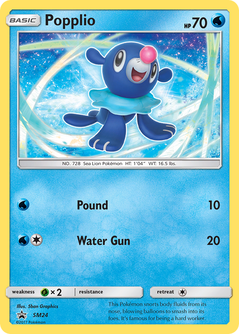Popplio SM24 SM Black Star Promos Pokémon card