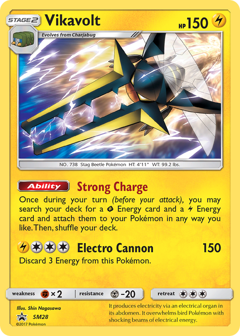Vikavolt SM28 SM Black Star Promos Pokémon card