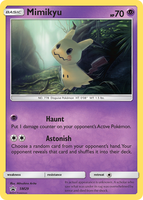 Mimikyu SM29 SM Black Star Promos Pokémon card