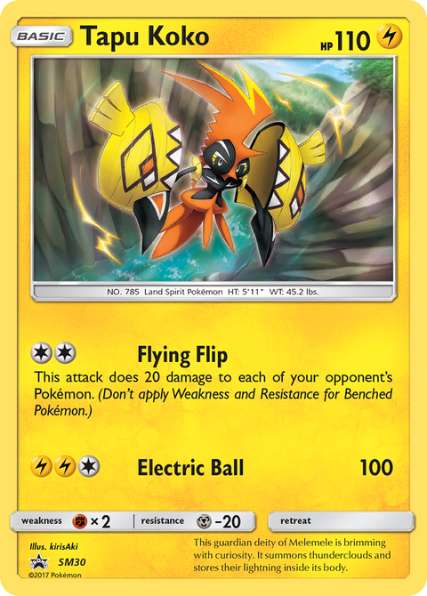 Tapu Koko SM30 SM Black Star Promos Pokémon card