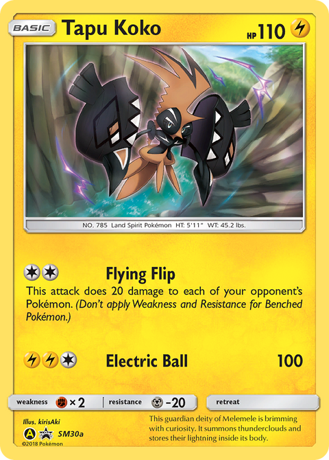 Tapu Koko SM30a SM Black Star Promos Pokémon card