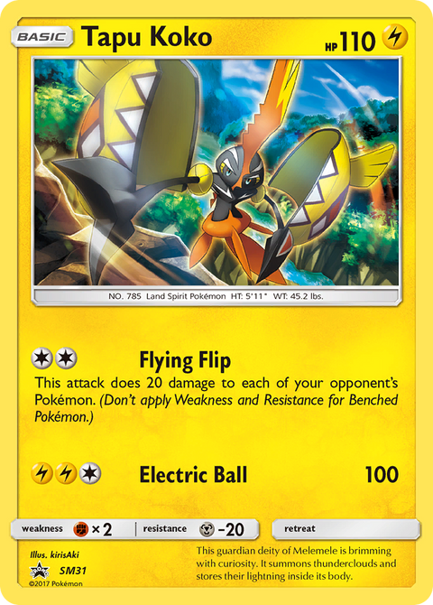 Tapu Koko SM31 SM Black Star Promos Pokémon card