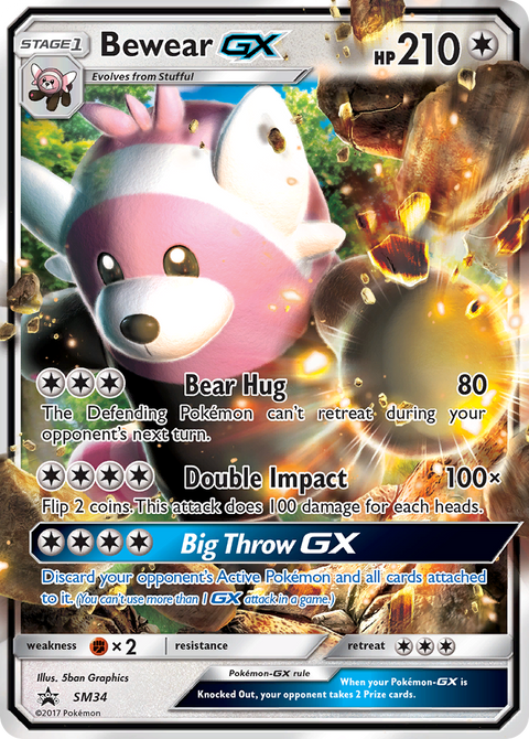 Bewear-GX SM34 SM Black Star Promos Pokémon card