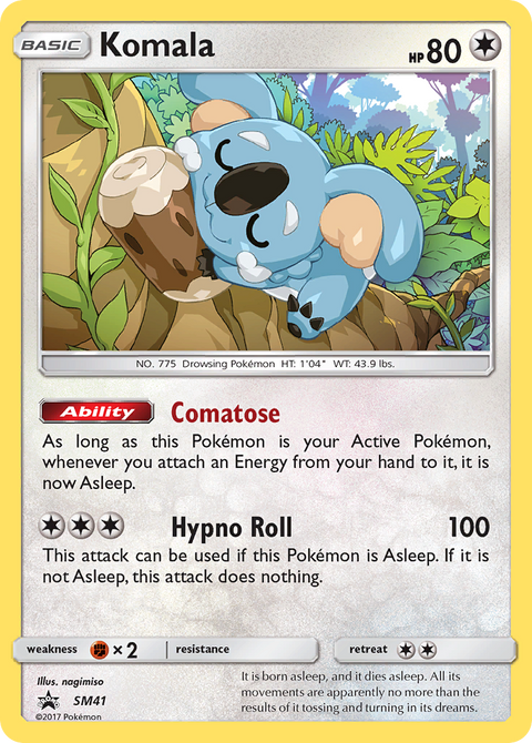 Komala SM41 SM Black Star Promos Pokémon card