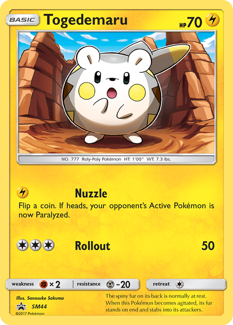 Togedemaru SM44 SM Black Star Promos Pokémon card