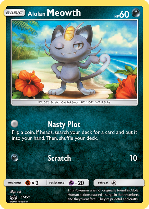 Alolan Meowth SM51 SM Black Star Promos Pokémon card