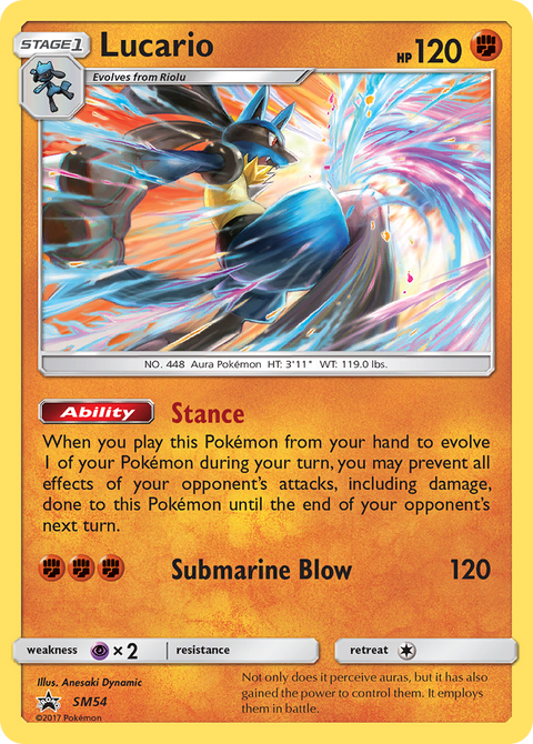 Lucario SM54 SM Black Star Promos Pokémon card