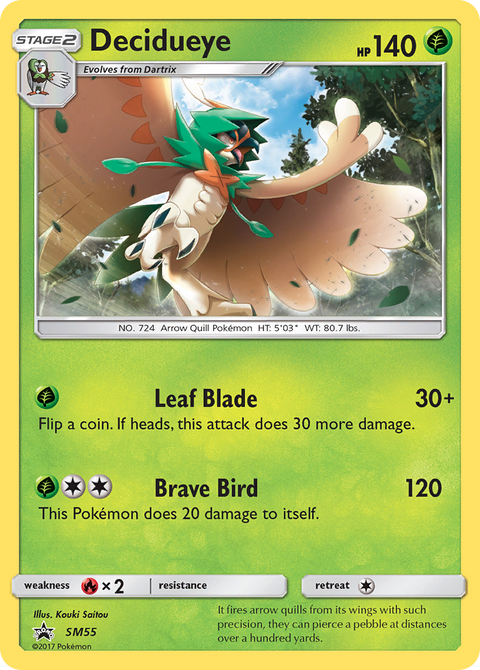 Decidueye SM55 SM Black Star Promos Pokémon card