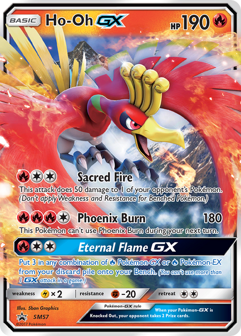 Ho-Oh-GX SM57 SM Black Star Promos Pokémon card