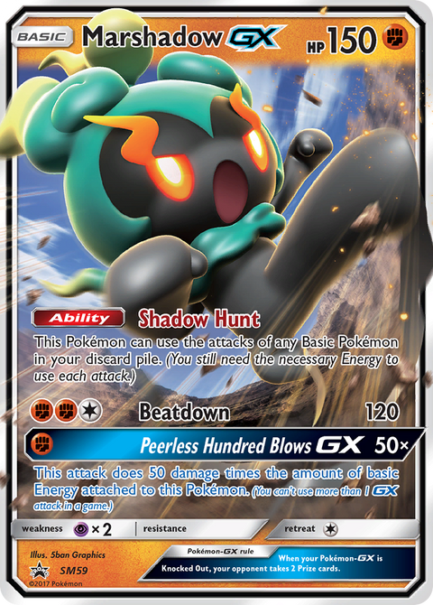 Marshadow-GX SM59 SM Black Star Promos Pokémon card