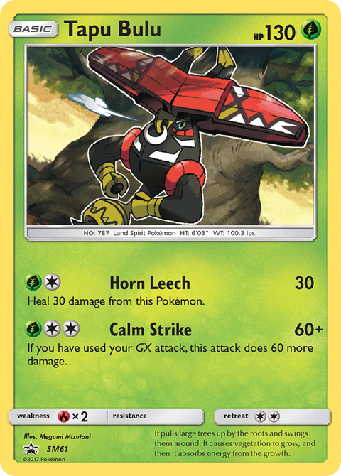 Tapu Bulu SM61 SM Black Star Promos Pokémon card