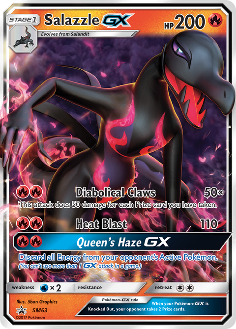 Salazzle-GX SM63 SM Black Star Promos Pokémon card