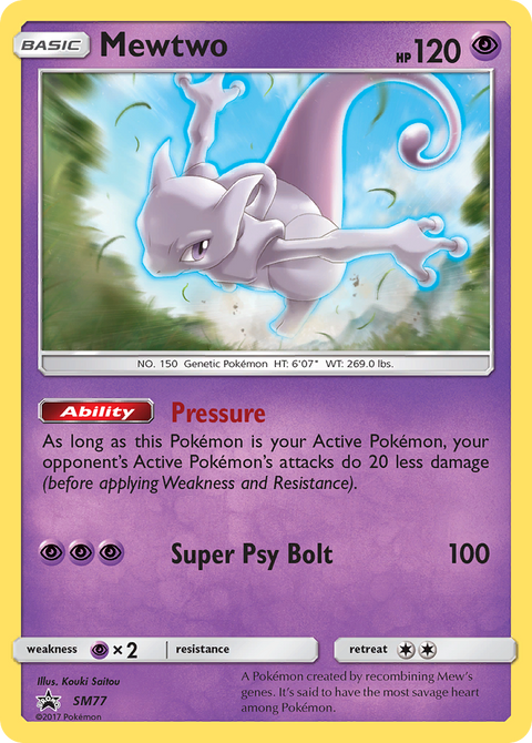 Mewtwo SM77 SM Black Star Promos Pokémon card