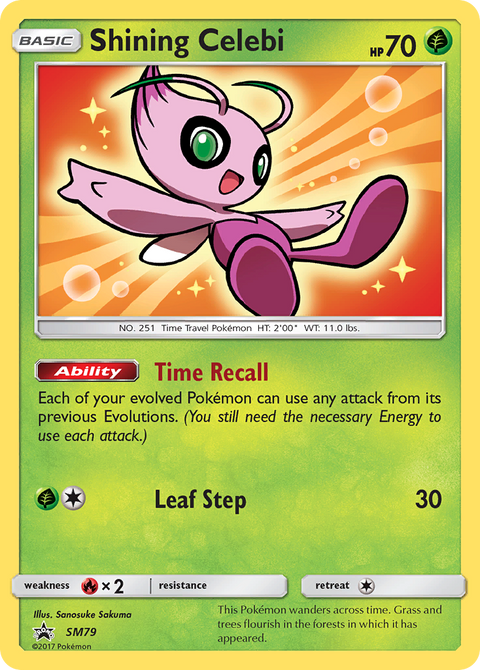 Shining Celebi SM79 SM Black Star Promos Pokémon card