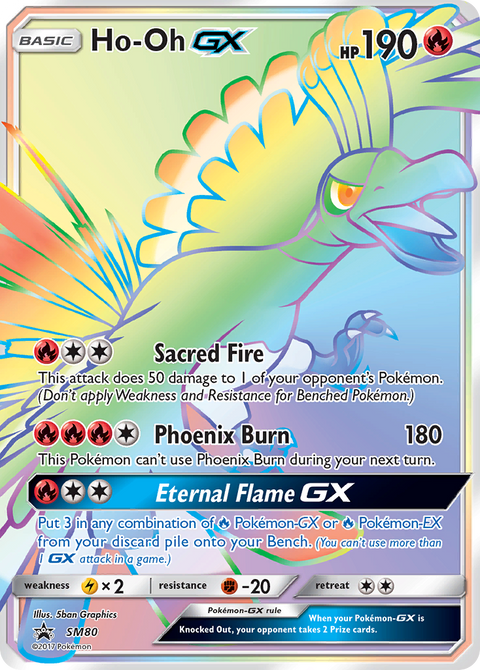 Ho-Oh-GX SM80 SM Black Star Promos Pokémon card