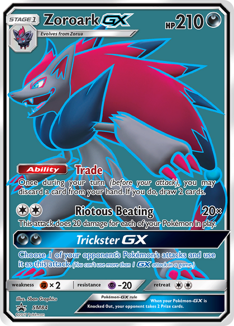 Zoroark-GX SM84 SM Black Star Promos Pokémon card