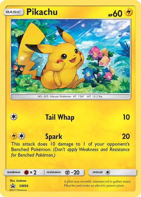 Pikachu SM86 SM Black Star Promos Pokémon card