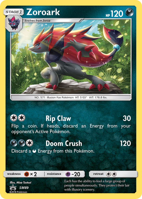 Zoroark SM89 SM Black Star Promos Pokémon card
