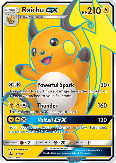 Raichu-GX SM90 SM Black Star Promos Pokémon card