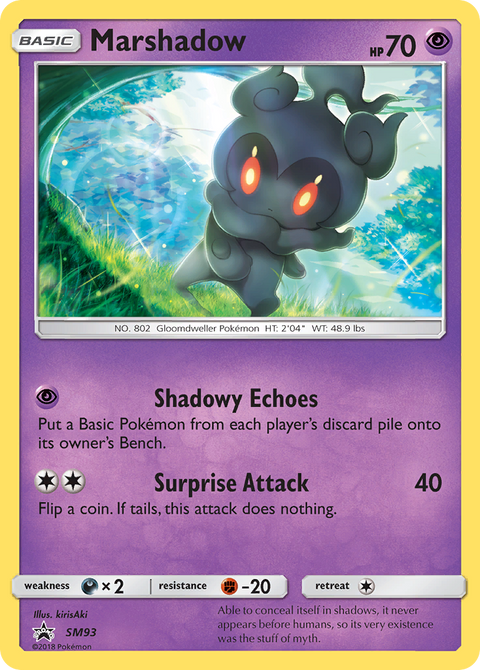 Marshadow SM93 SM Black Star Promos Pokémon card