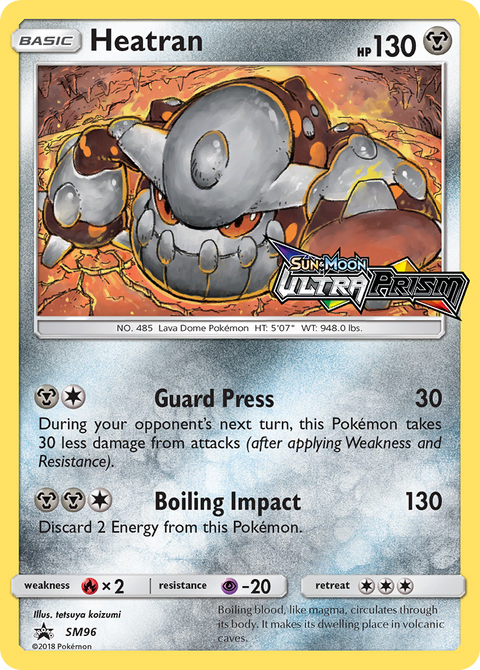 Heatran SM96 SM Black Star Promos Pokémon card
