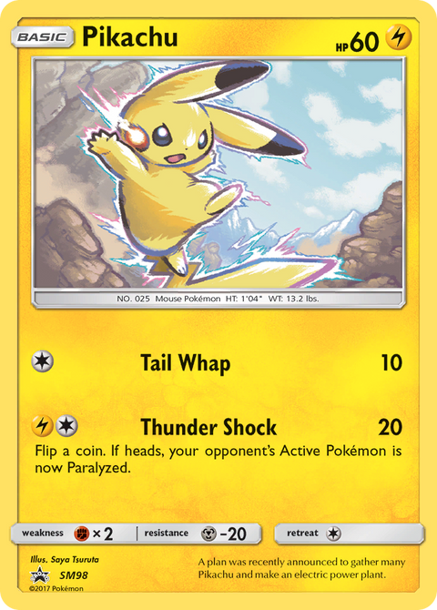 Pikachu SM98 SM Black Star Promos Pokémon card