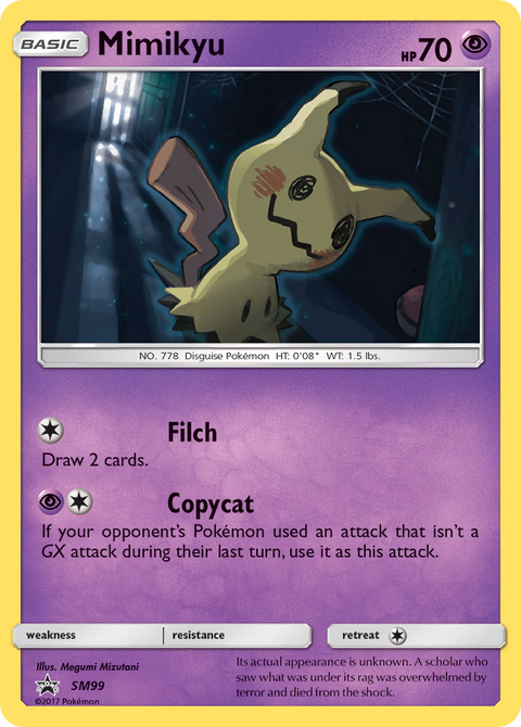 Mimikyu SM99 SM Black Star Promos Pokémon card