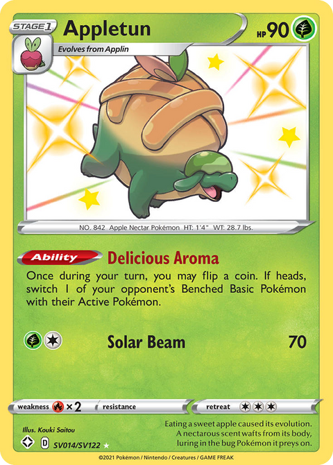 Appletun SV014 Shining Fates Shiny Vault Pokémon card