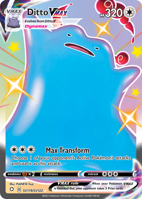 Ditto VMAX SV119 Shining Fates Shiny Vault Pokémon card