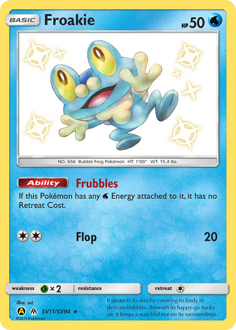 Froakie SV11 Hidden Fates Shiny Vault Pokémon card