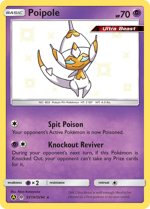 Poipole SV19 Hidden Fates Shiny Vault Pokémon card