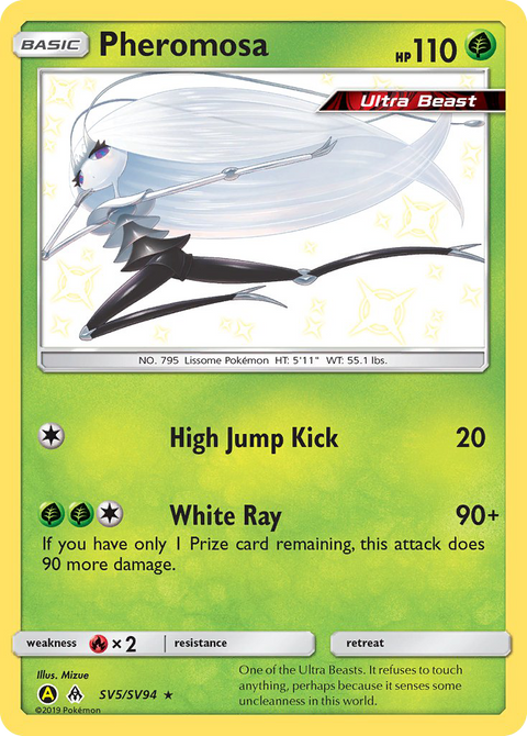 Pheromosa SV5 Hidden Fates Shiny Vault Pokémon card