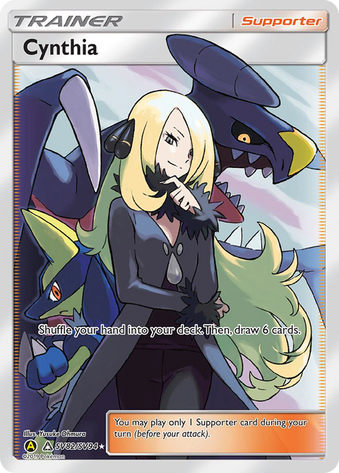 Cynthia SV82 Hidden Fates Shiny Vault Pokémon card