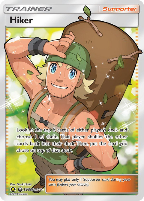 Hiker SV85 Hidden Fates Shiny Vault Pokémon card