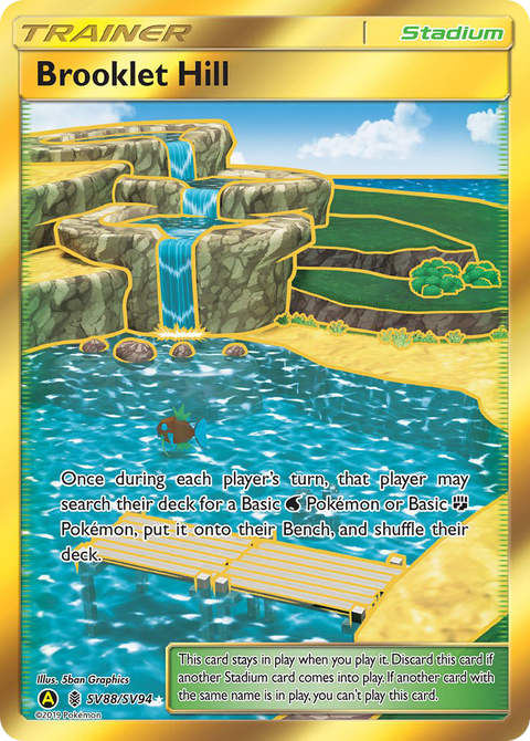 Brooklet Hill SV88 Hidden Fates Shiny Vault Pokémon card