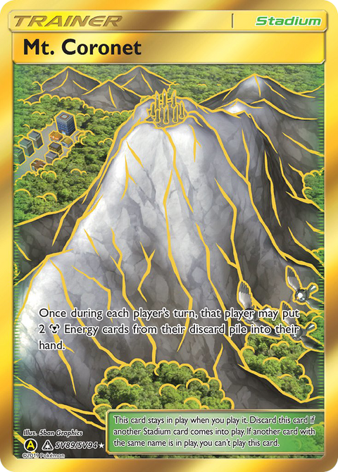Mt. Coronet SV89 Hidden Fates Shiny Vault Pokémon card