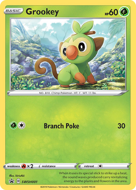Grookey SWSH001 SWSH Black Star Promos Pokémon card