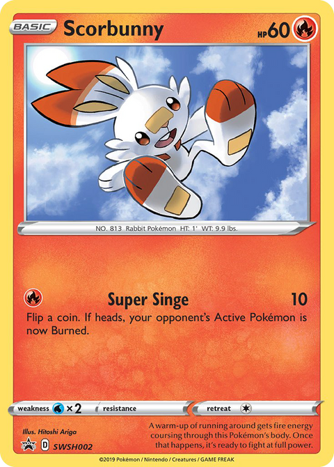 Scorbunny SWSH002 SWSH Black Star Promos Pokémon card