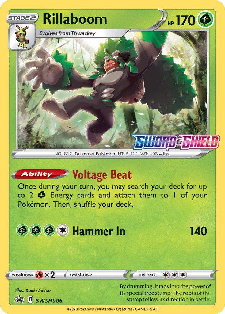 Rillaboom SWSH006 SWSH Black Star Promos Pokémon card