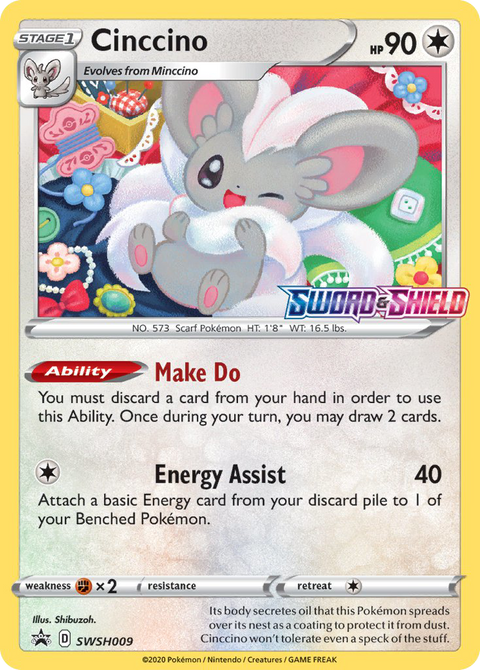 Cinccino SWSH009 SWSH Black Star Promos Pokémon card