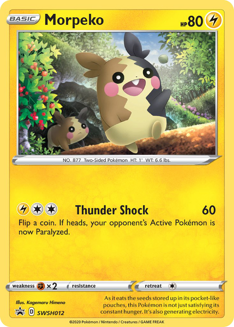 Morpeko SWSH012 SWSH Black Star Promos Pokémon card