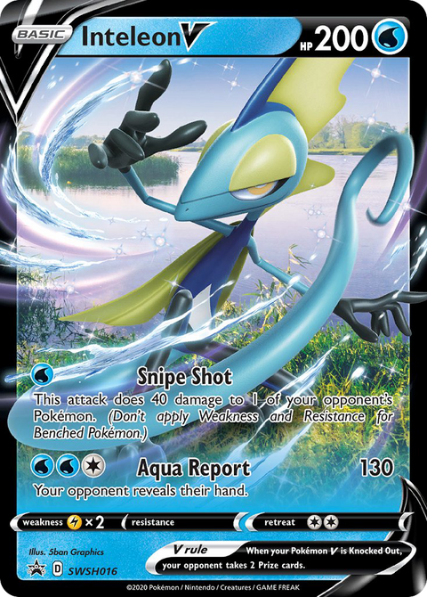Inteleon V SWSH016 SWSH Black Star Promos Pokémon card