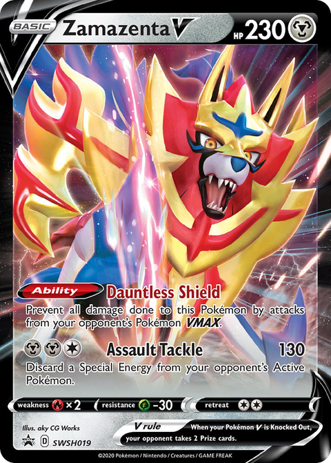 Zamazenta V SWSH019 SWSH Black Star Promos Pokémon card