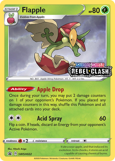 Flapple SWSH022 SWSH Black Star Promos Pokémon card