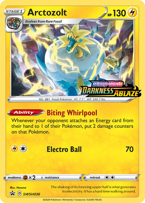 Arctozolt SWSH036 SWSH Black Star Promos Pokémon card