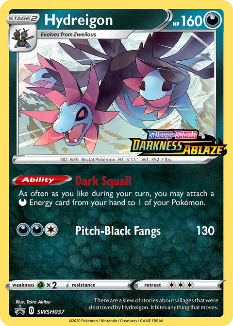 Hydreigon SWSH037 SWSH Black Star Promos Pokémon card