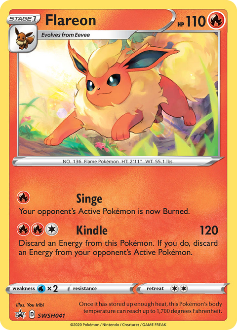 Flareon SWSH041 SWSH Black Star Promos Pokémon card