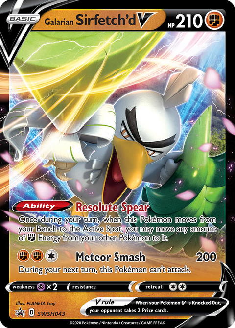 Galarian Sirfetch'd V SWSH043 SWSH Black Star Promos Pokémon card
