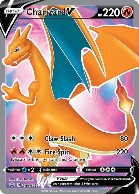 Charizard V SWSH050 SWSH Black Star Promos Pokémon card
